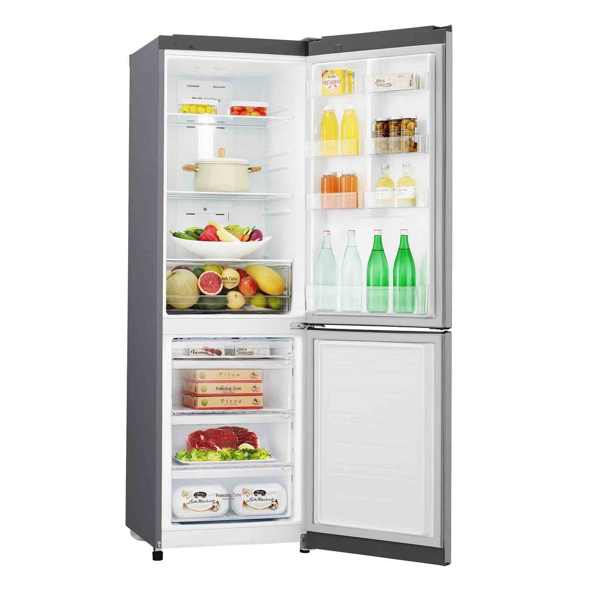 LG Bottom Freezer Refrigerator GR-B449SLQZ 440Ltr, Linear Inverter Compressor, Moist Balance Crisper, Total no frost