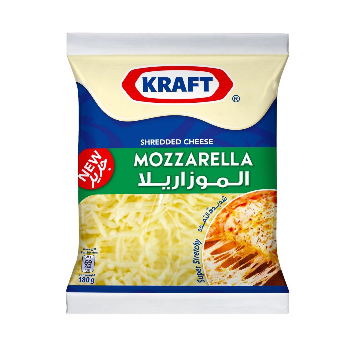 Kraft Shredded Mozzarella Cheese 180 g