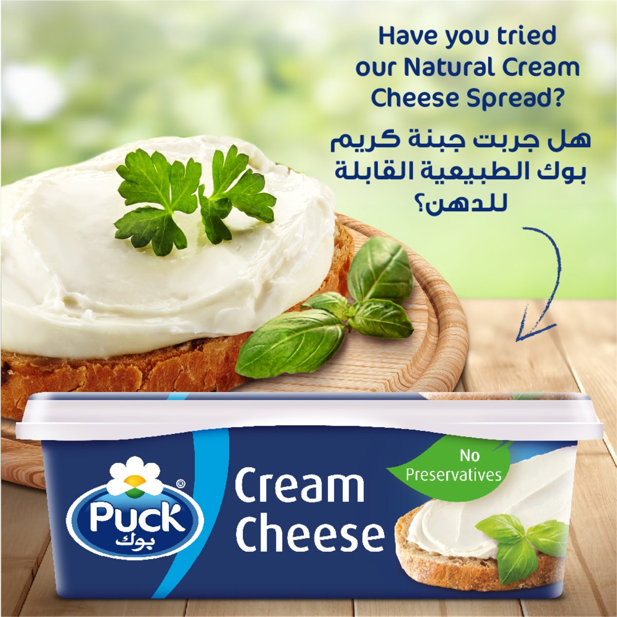 Puck Cream Cheese Garlic & Herbs Spread 300 g