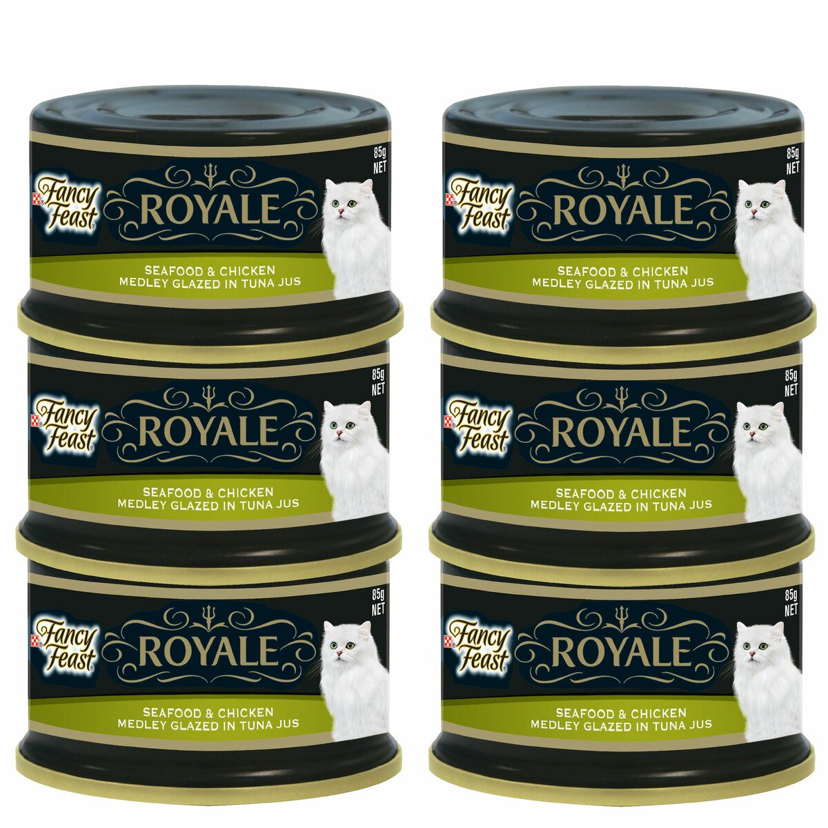 Purina Fancy Feast Royale Seafood and Chicken Wet Cat Food 6 x 85 g