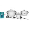 Tramontina Stainless Steel Cookware Set 9pcs + Cutlery 24pcs