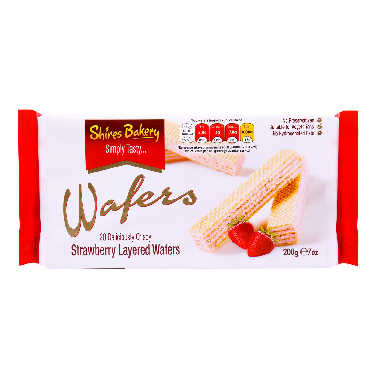 Shires Bakery Strawberry Layered Wafers 200 g