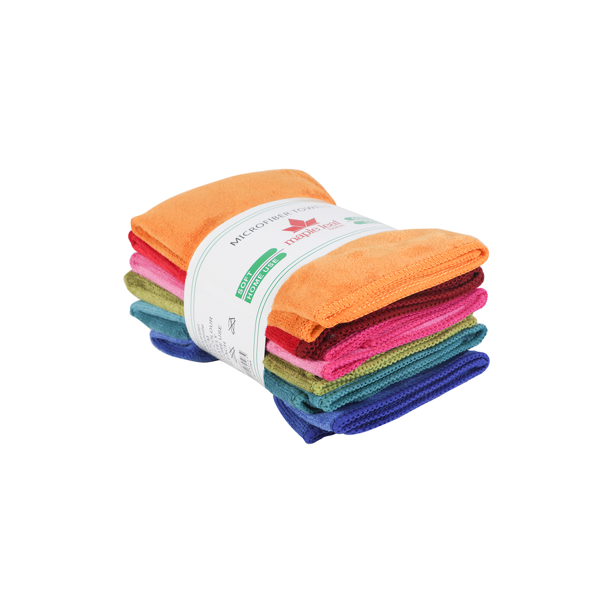 Maple Leaf  Face Towel 6pcs Set  33x33cm Assorted Colors