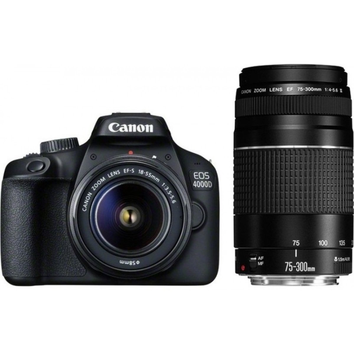 Canon DSLR Camera EOS 4000D 18-55mm DC + 75-300mm DC