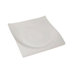 Home Ceramic Plate Square White 25cm