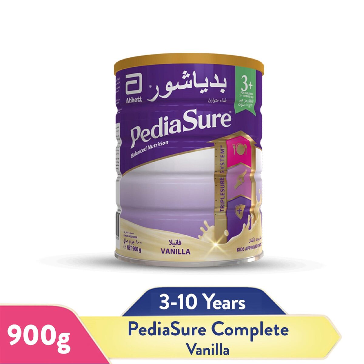 Pediasure Complete Balanced Nutrition With Vanilla Flavour Stage 3+ For Children 3-10 Years 900 g