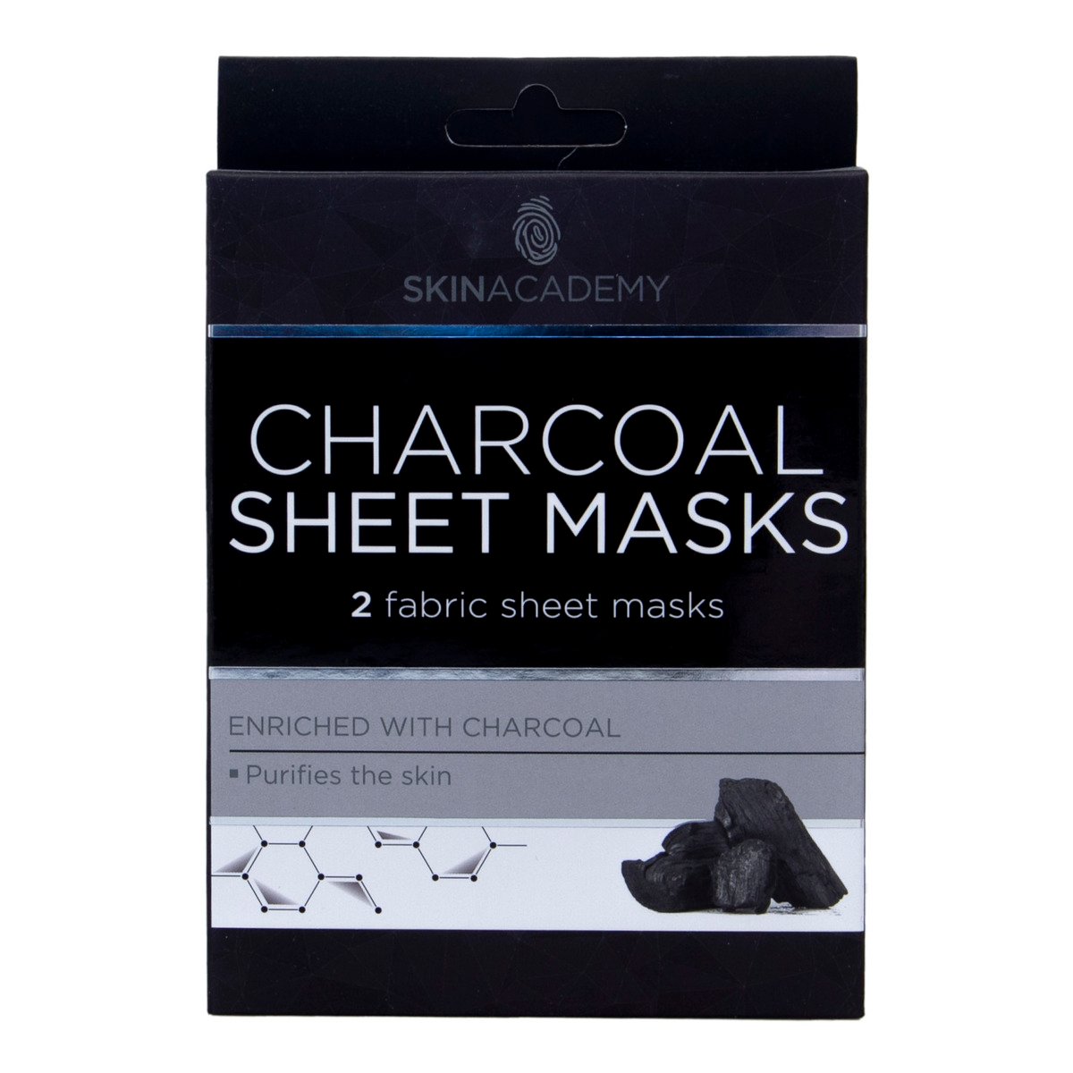 Skin Academy Charcoal Sheet Masks 1 pkt