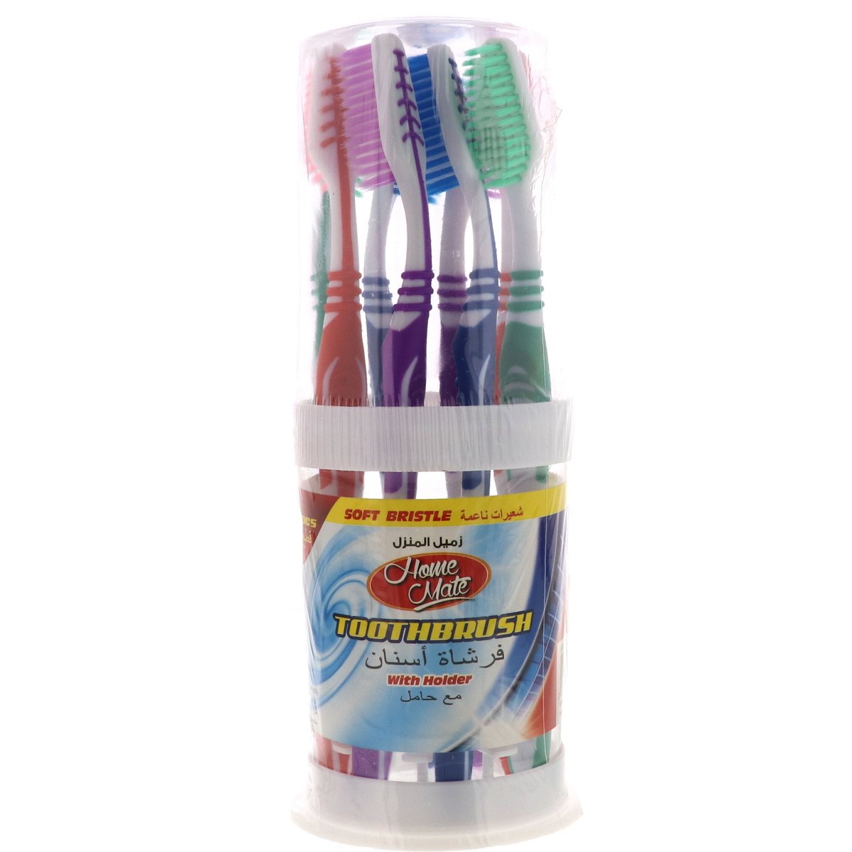 Home Mate Soft Bristle Toothbrush Assorted Color 8 pcs