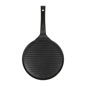 Chefline Induction Bottom Die Cast Aluminum Grill Pan, Round, 26.8 cm, Black, XGP-7