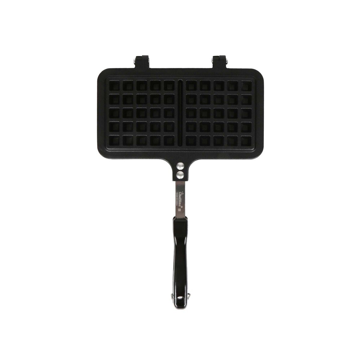 Chefline Non-Stick Die Cast Aluminium Double Waffle Maker, 34 x 22 x 3.3 cm, Black, XGP-JP05