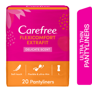 Carefree Panty Liners FlexiComfort ExtraFit Delicate Scent 20pcs