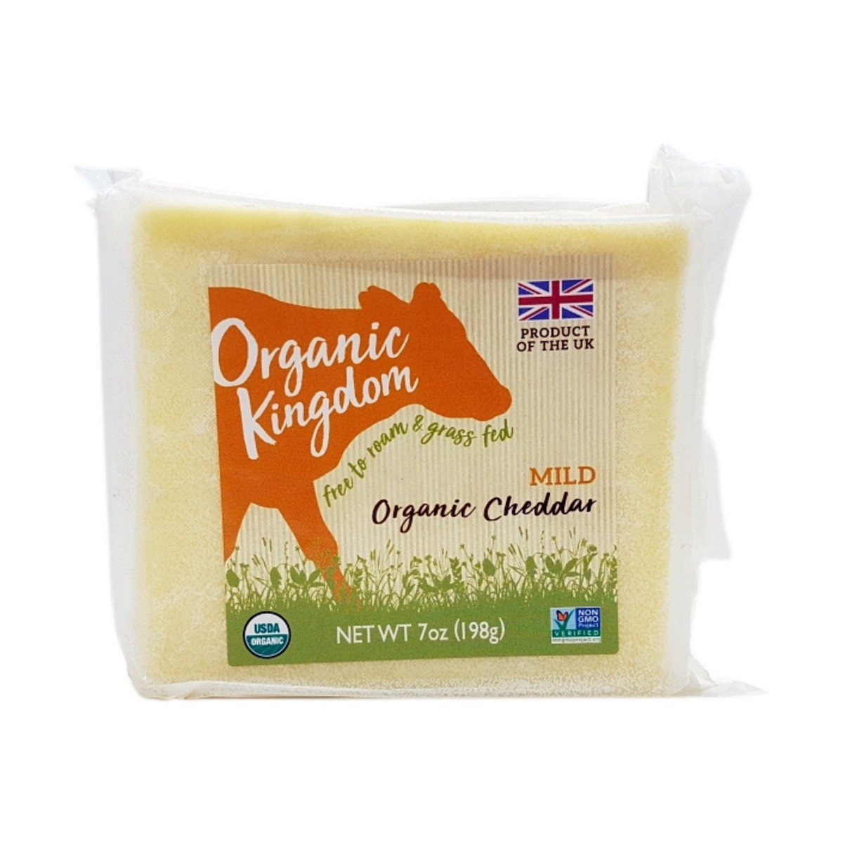 Kingdom Organic Cheddar Cheese Mild 198 g