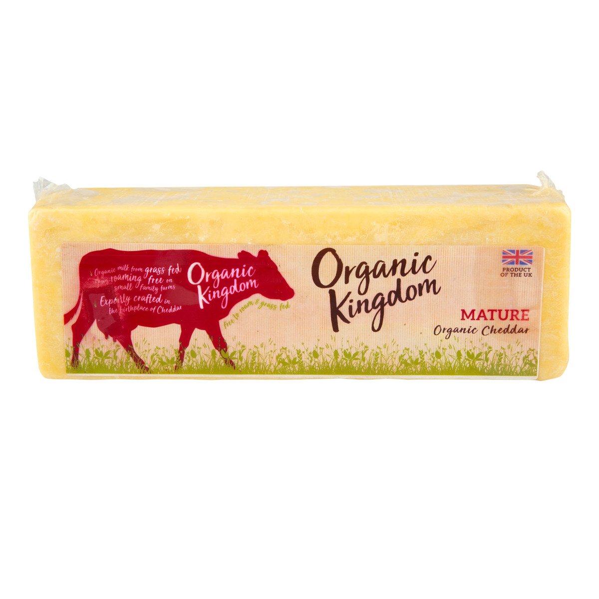 اشتري قم بشراء British Organic Kingdom Mature Organic Cheddar 250 g Online at Best Price من الموقع - من لولو هايبر ماركت English Cheese في الامارات