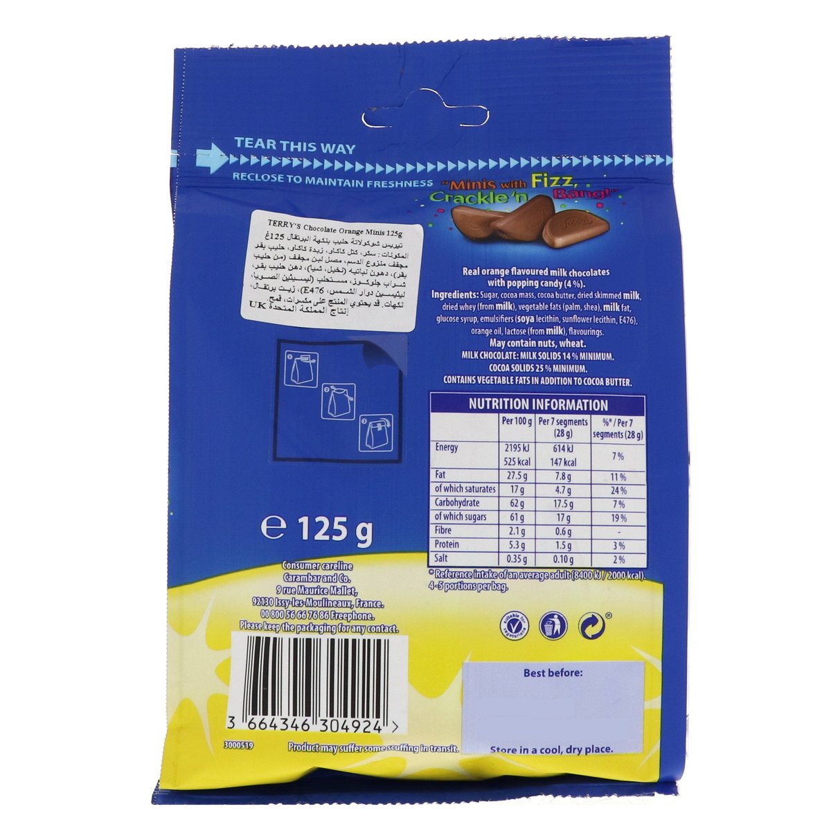 Terry's Minis Chocolate Orange Exploding Candy 125g