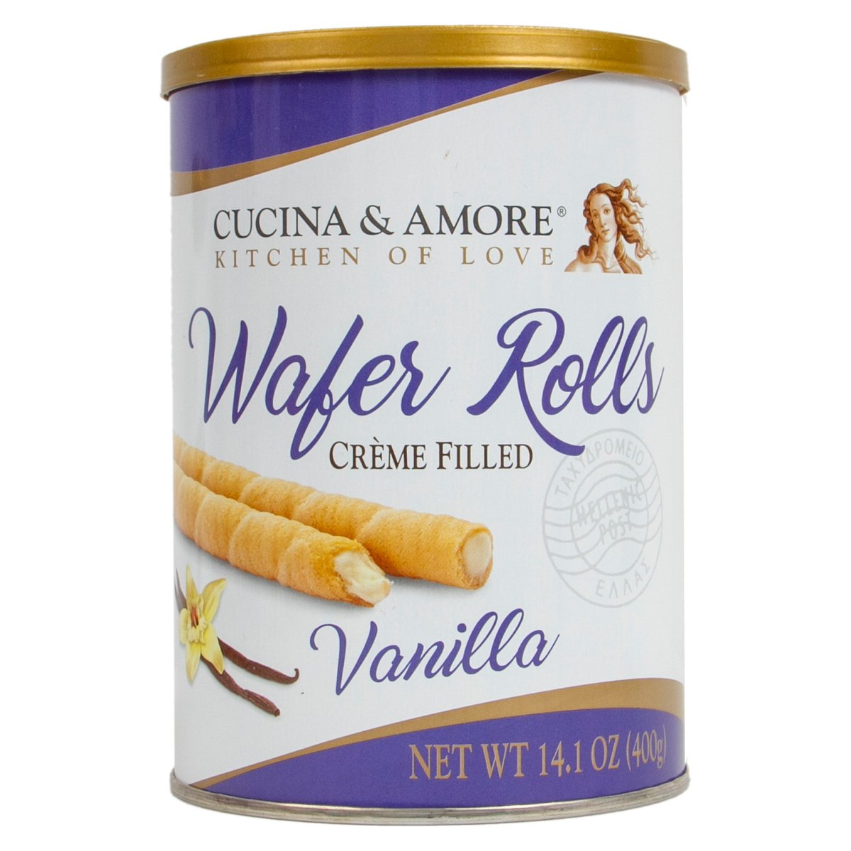 Cucina & Amore Creme Filled Wafer Rolls Vanilla 400 g