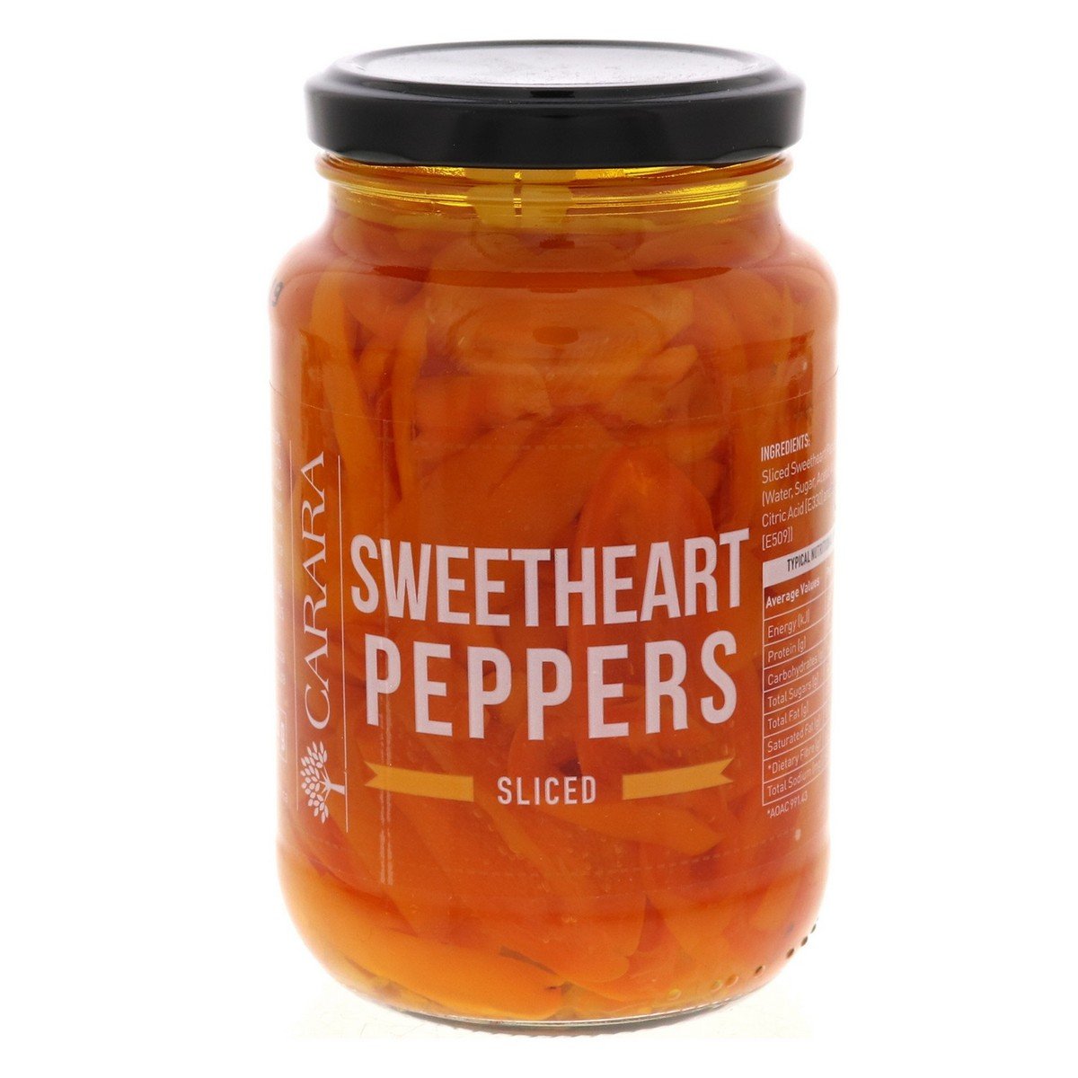 Carara Sweetheart Peppers Sliced 430 g