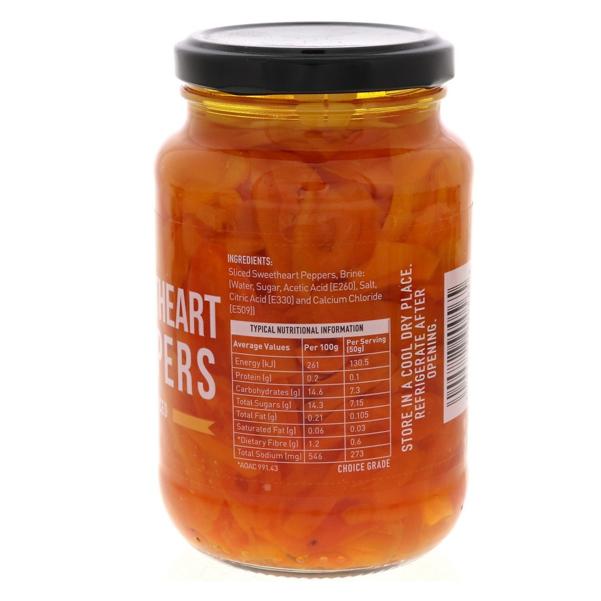 Carara Sweetheart Peppers Sliced 430 g