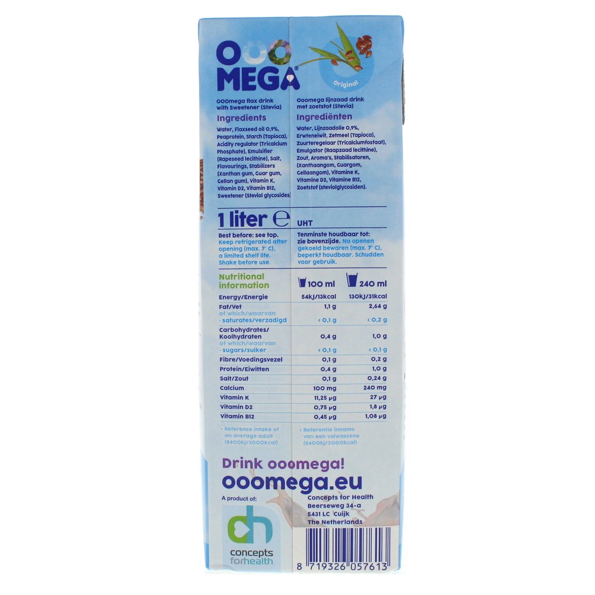 Ooomega Original Flax Drink 1 Litre