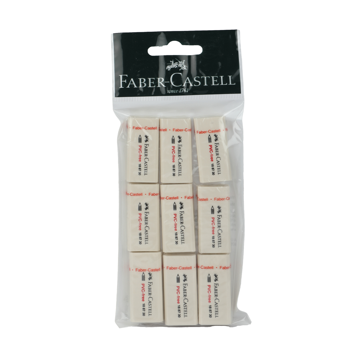 Faber-Castell Eraser Medium 9pcs FCM70863009