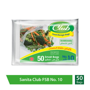 Buy Sanita Club Biodegradable Food Storage Bags #10 Size 36 x 25cm 50pcs Online at Best Price | Food Bags | Lulu Kuwait in UAE
