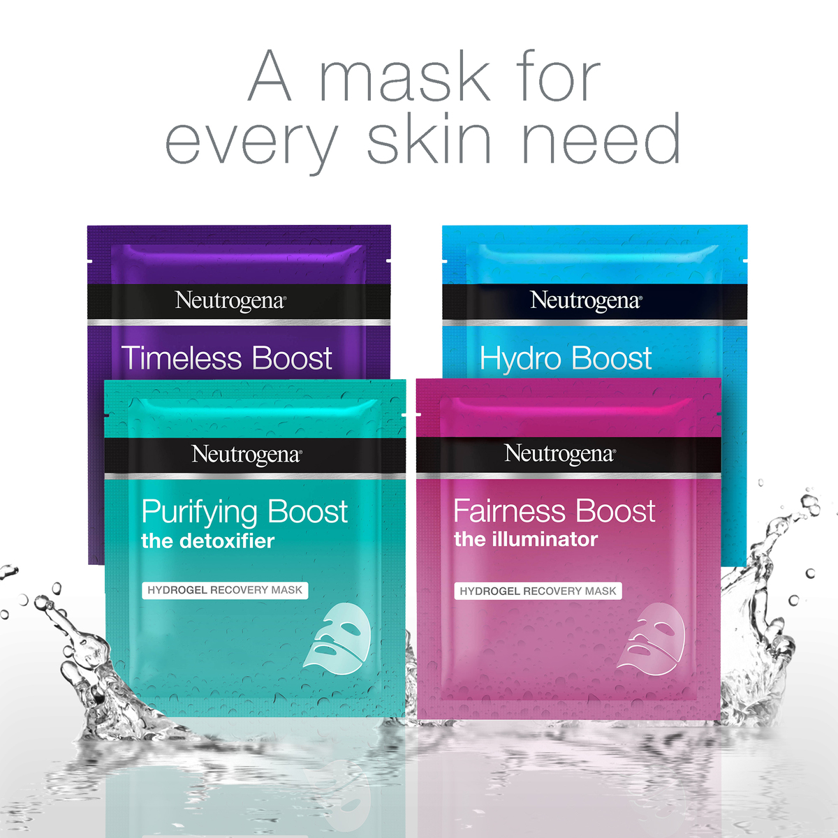 Neutrogena The Detoxifier Purifying Boost Hydrogel Recovery Mask 30 ml