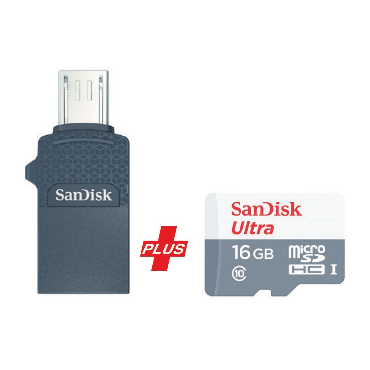 SanDisk DualDrive SDDD1 16GB + Ultra MicroSDHC 16GB