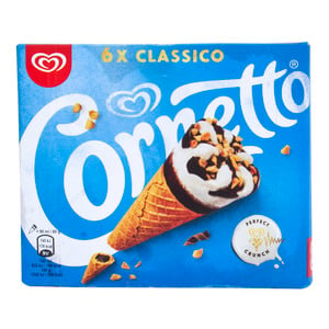 Cornetto Ice Cream Cone Classico 6 x 90 ml