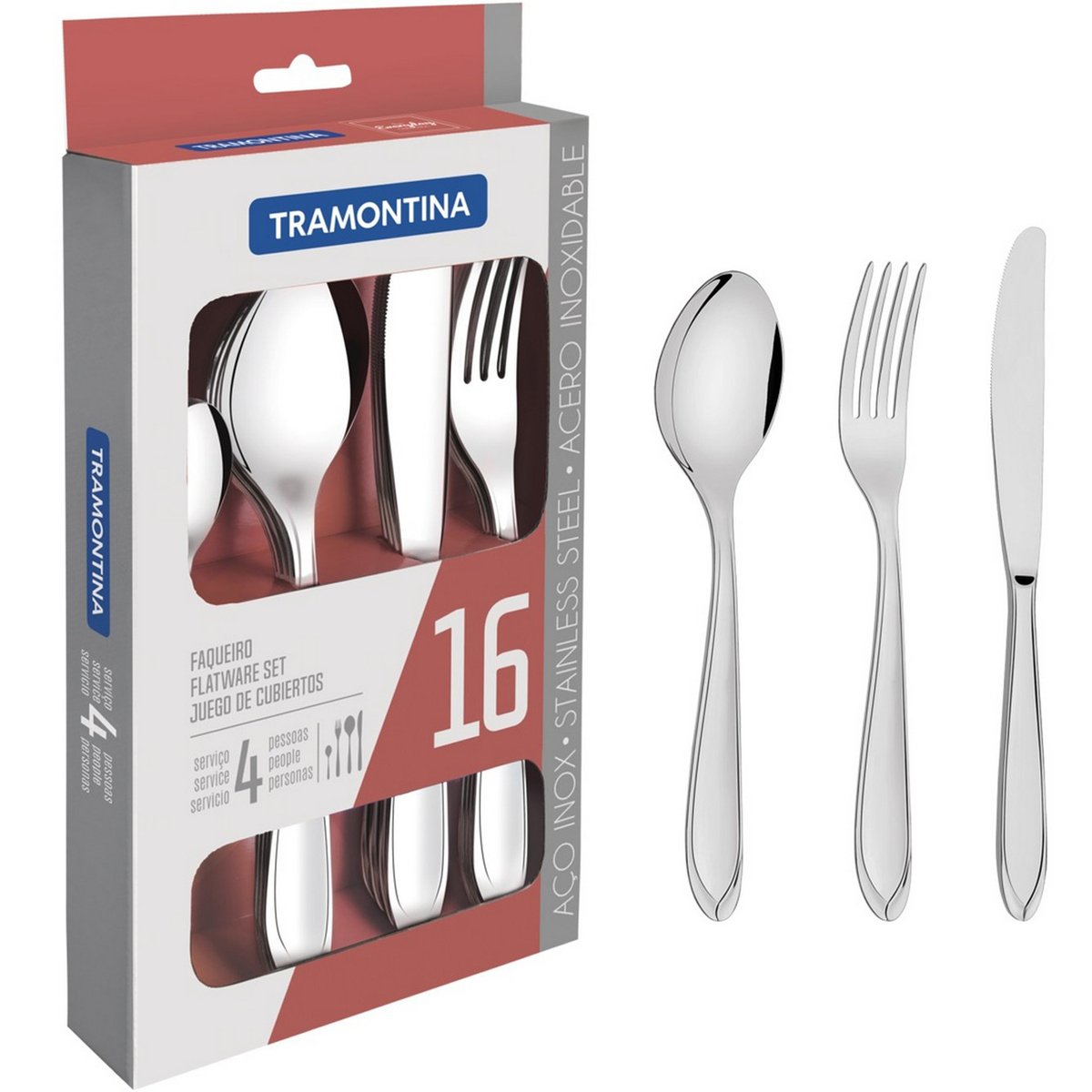 Tramontina Stainless Steel Cutlery Set 16pcs