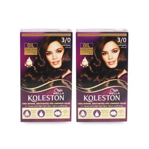 Koleston Cream Color Dark Brown 3/0 2 x 50ml