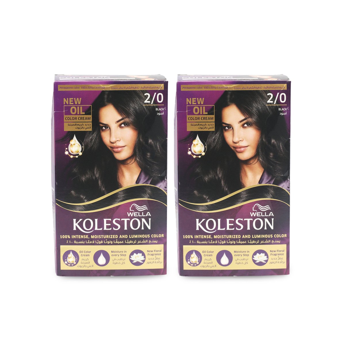 Koleston Cream Color Black 2/0 2 x 50ml