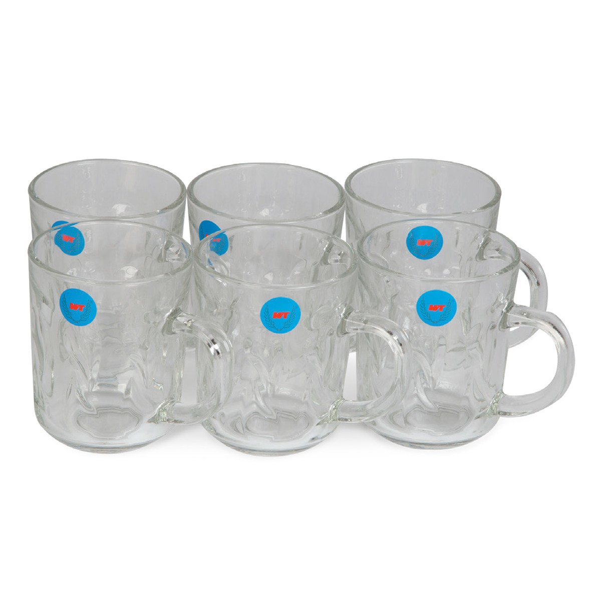 Windcera  Glass Tea Mug 6pcs Assorted Designs