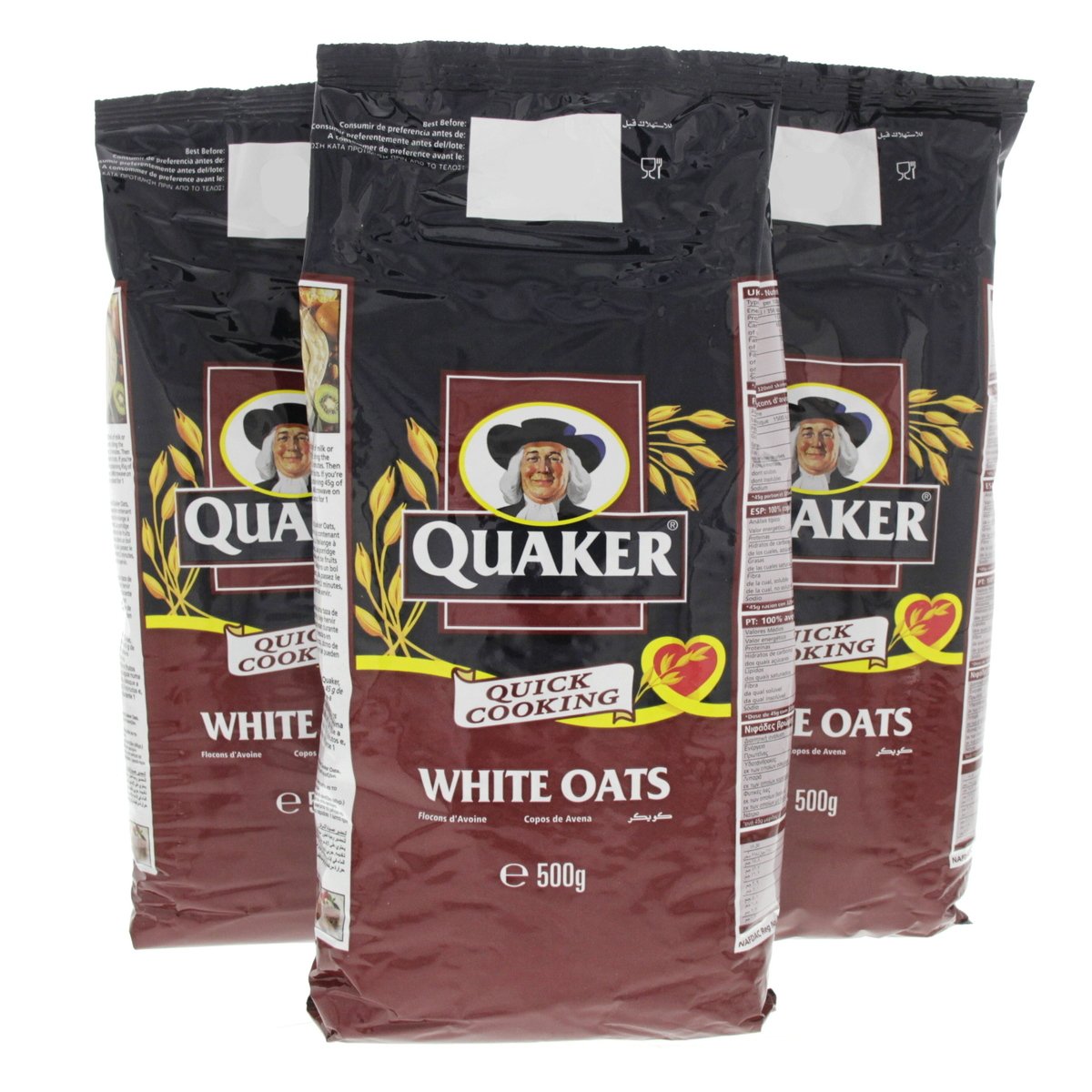 Quaker White Oats 3 x 500 g