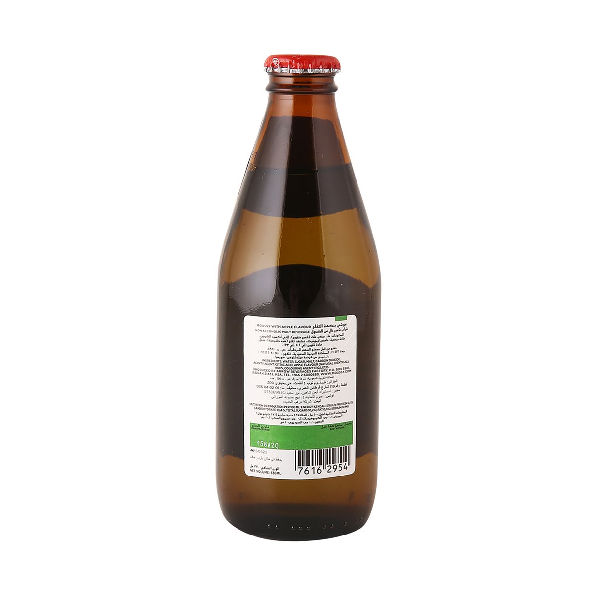 موسي شراب شعير غير كحولي بنكهة التفاح 330 مل × 6