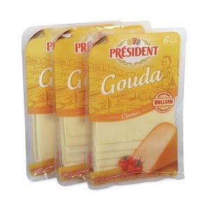 President Classic Gouda Sliced Cheese 3 x 150 g