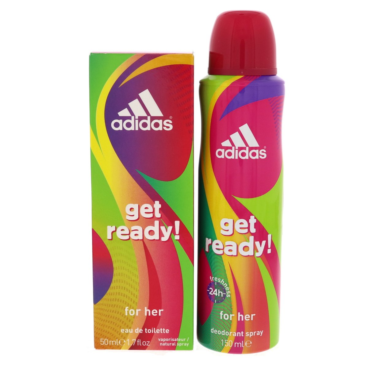 Adidas Get Ready For Her Eau De Toilette 50 ml + Deodorant Spray 150 ml