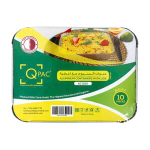 Qpac Aluminium Containers With Lids AC 1120 10pcs