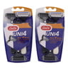 LuLu Uni4 Disposable Razor Value Pack 2 x 3 pcs