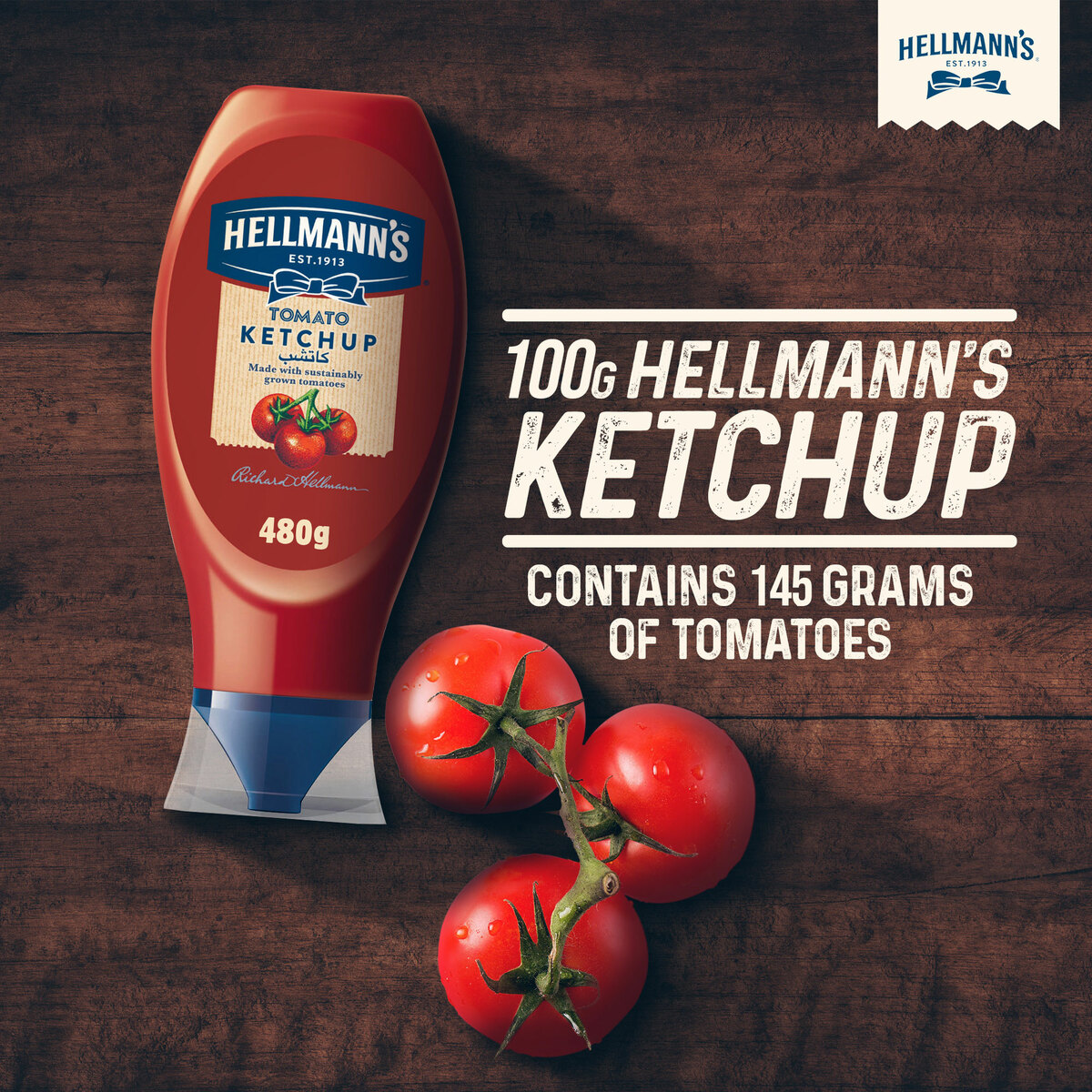 هيلمانز كاتشب الطماطم 480 جم