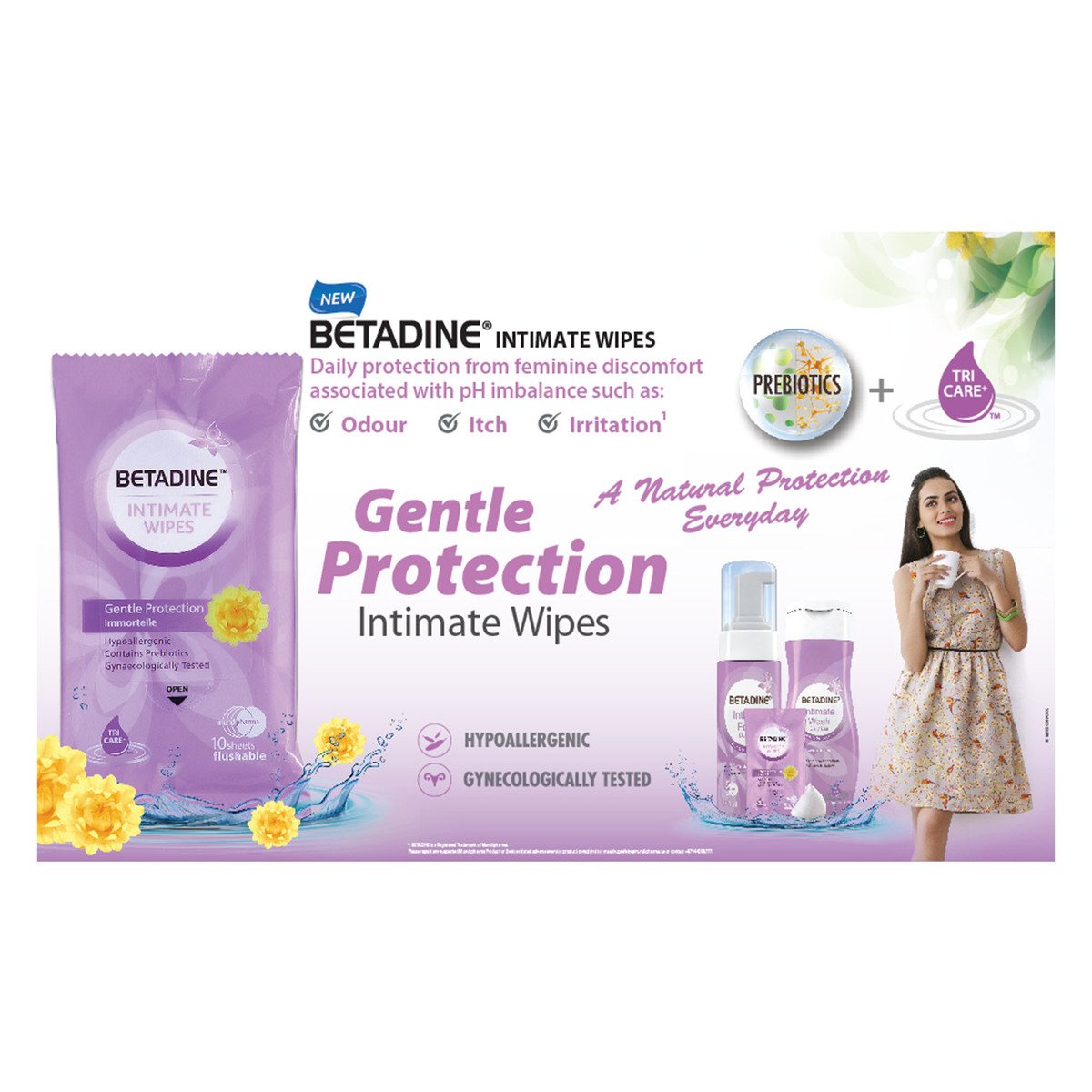 Betadine Gentle Protection Immortelle Intimate Wipes 10 sheets