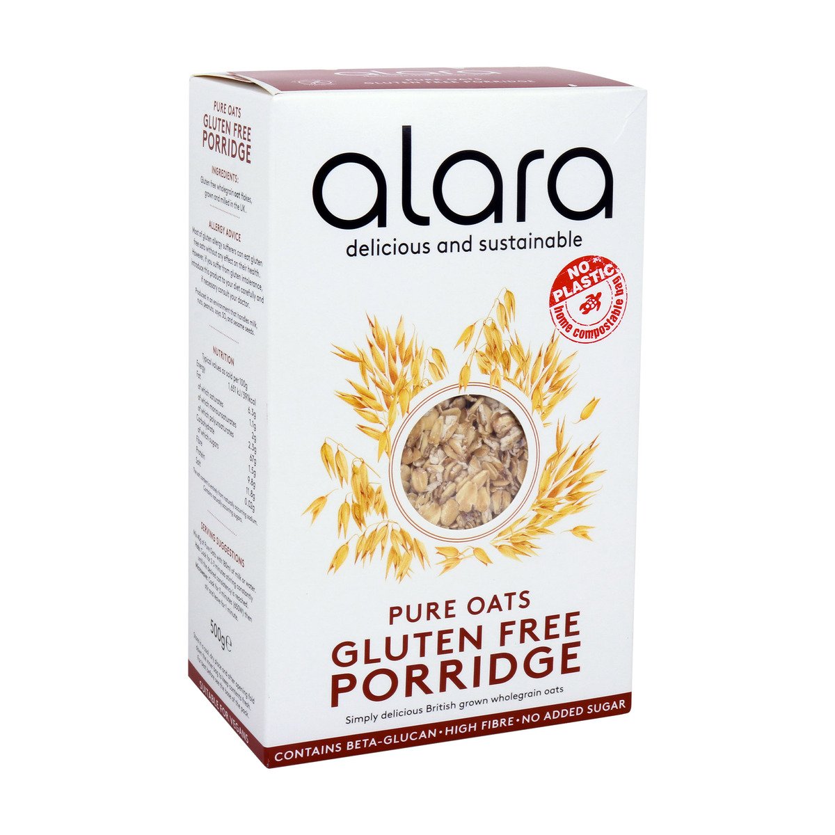 Alara Pure Oats Porridge Gluten Free 500g