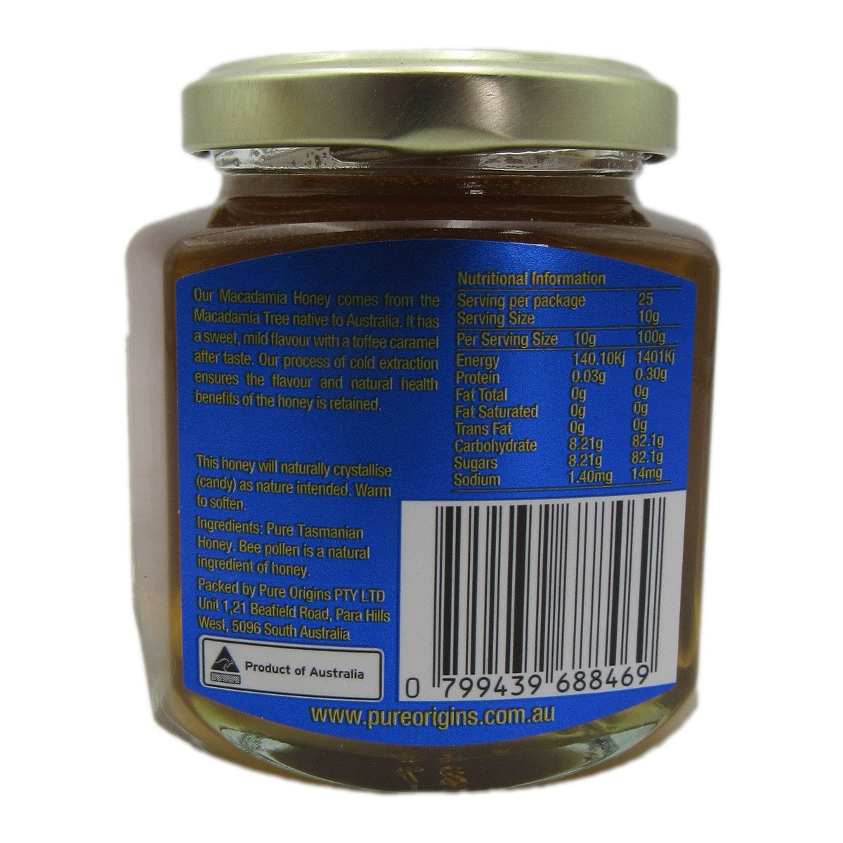 Pure Origins Premium Australian Macadamia Honey 250g