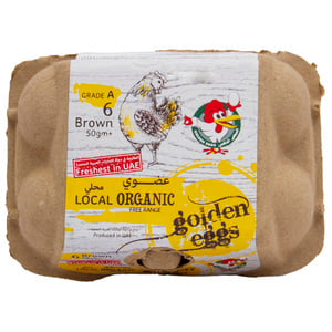 Golden Egg Brown Organic Free Range Eggs 6pcs