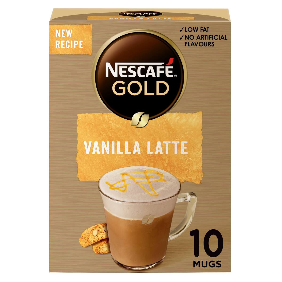 Nescafe Gold Cappuccino Vanilla Latte Coffee Mix 10 x 18.5g