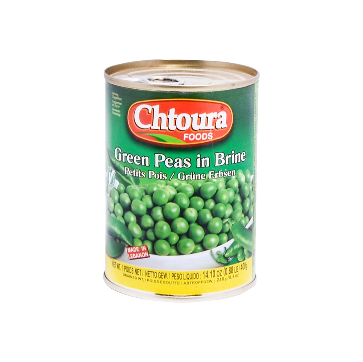 Chtoura Foods Chtoura Food Green Peas in Brine 400g