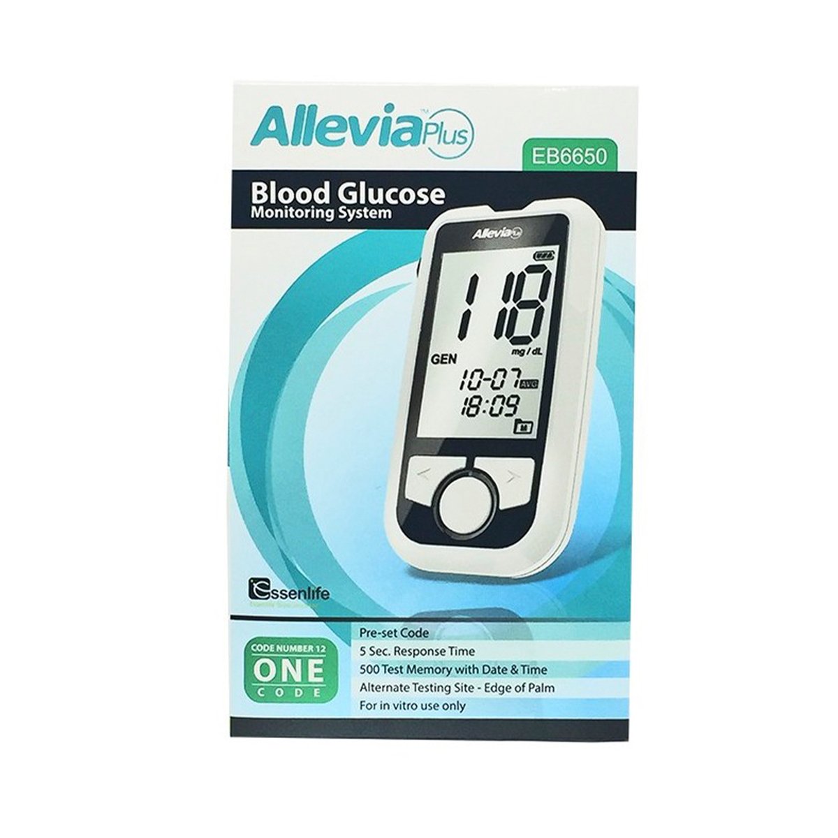 Allevia Plus Blood GLucose Monitoring EB6650