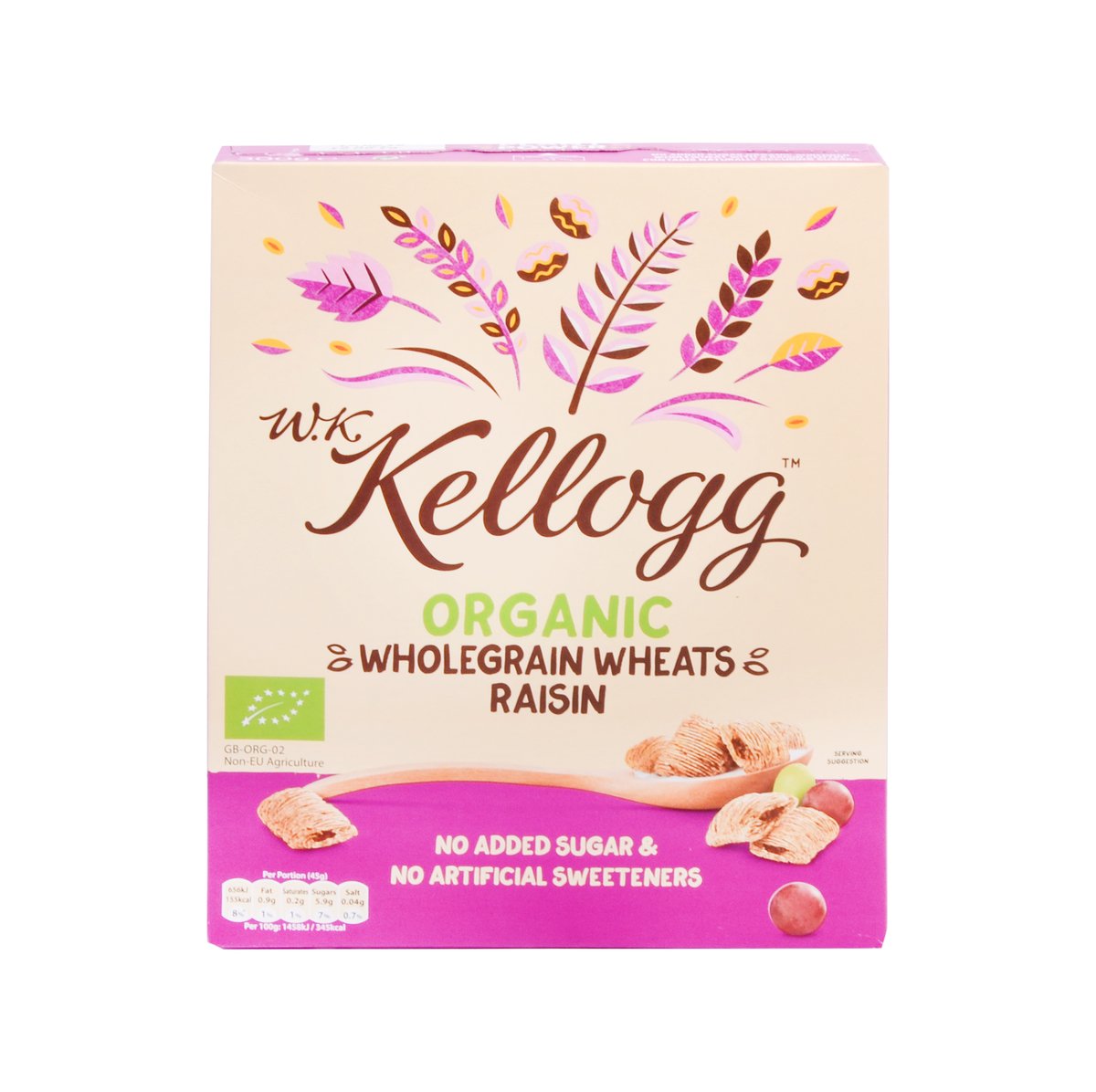 Kellogg Organic Wholegrain Wheats Raisin 300 g