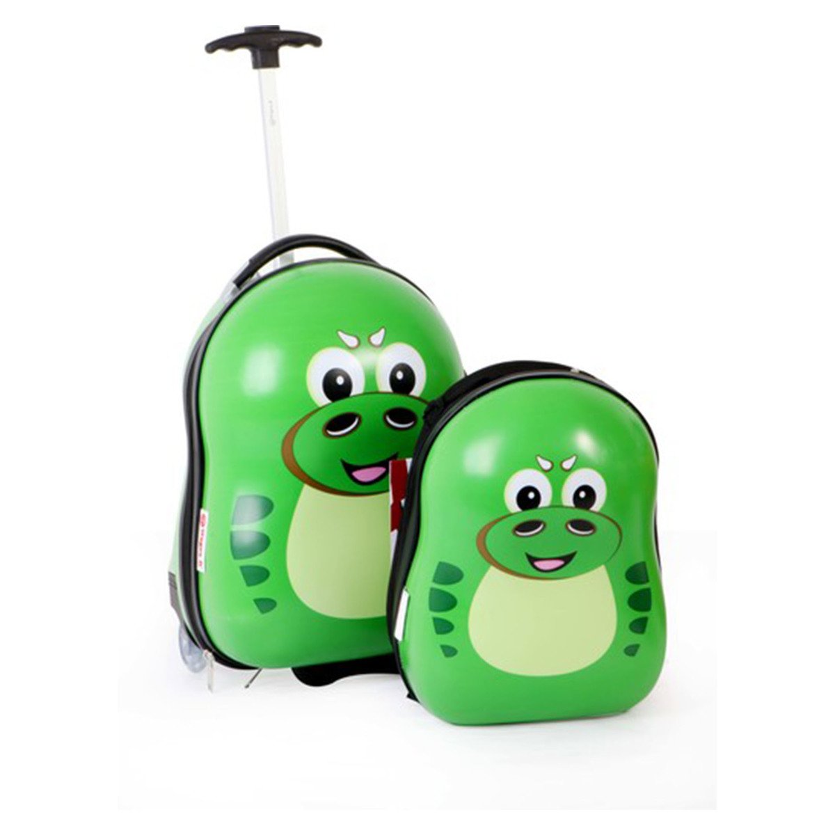 Wagon R Green Dragon Kids Luggage + Backpack EK05