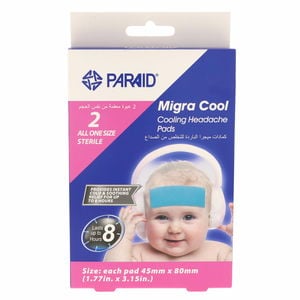 Paraid Migra Cool Cooling Headache Pads Fod Kids 2Pcs