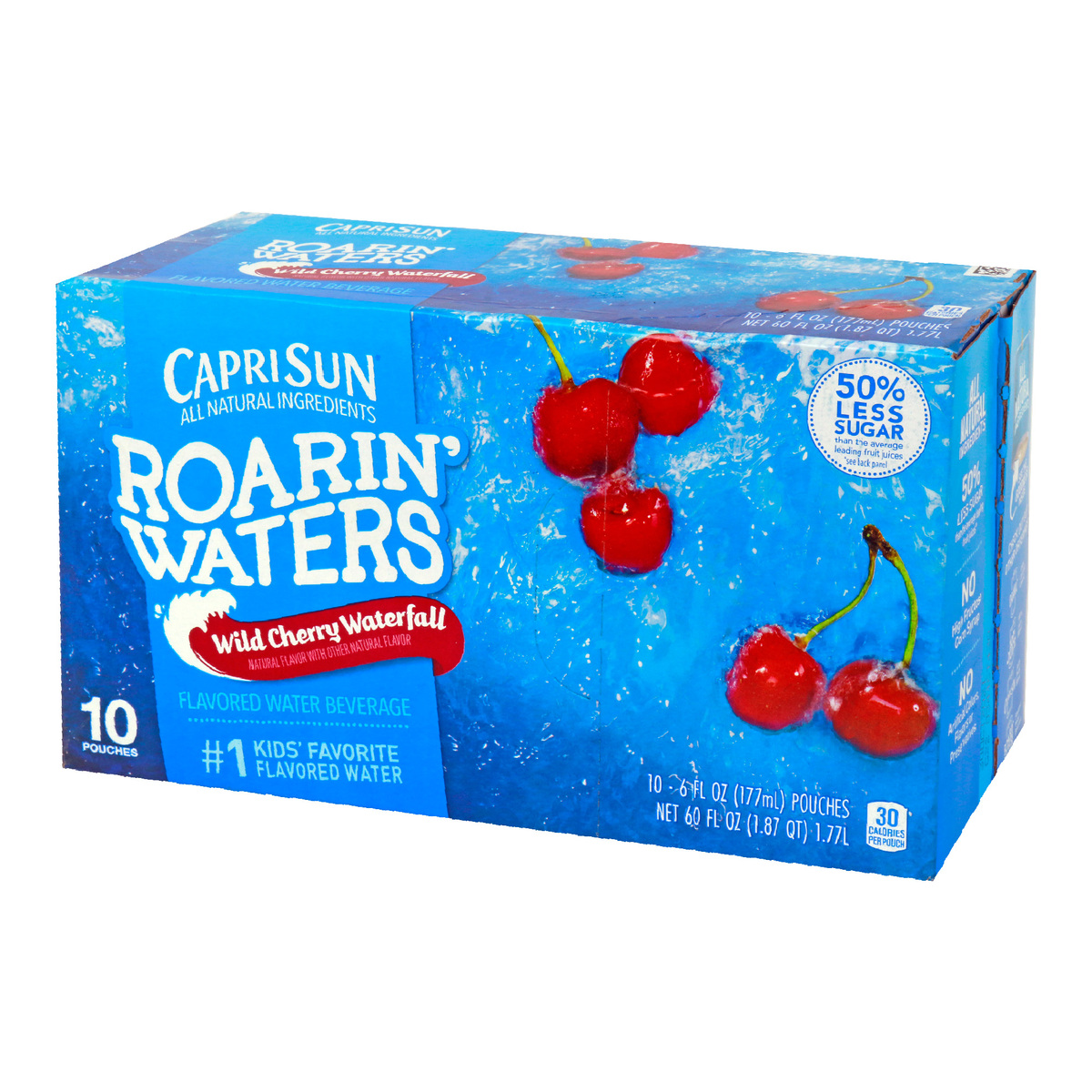 Capri Sun Flavored Water Beverage Roarin' Waters Wild Cherry Waterfall 1.77Litre