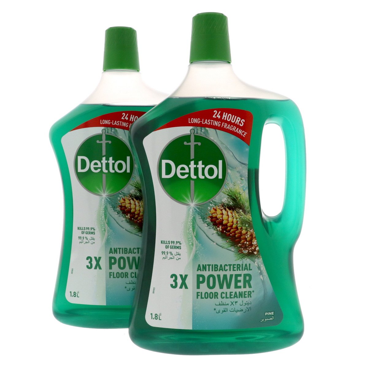 Dettol Power Antibacterial Floor Cleaner Pine 2 x 1.8Litre